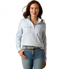 Ariat Womens Hillcoombe Buttoned Long Sleeve (Blue Heather) Ariat Womens Hillcoombe Buttoned Long Sleeve (Blue Heather)