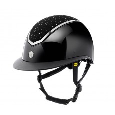 EQx Kylo Riding Helmet Wide Peak Peak (Black Gloss Crystal/Chrome) MIPS EQx Kylo Riding Helmet Wide Peak Peak (Black Gloss Crystal/Chrome) MIPS