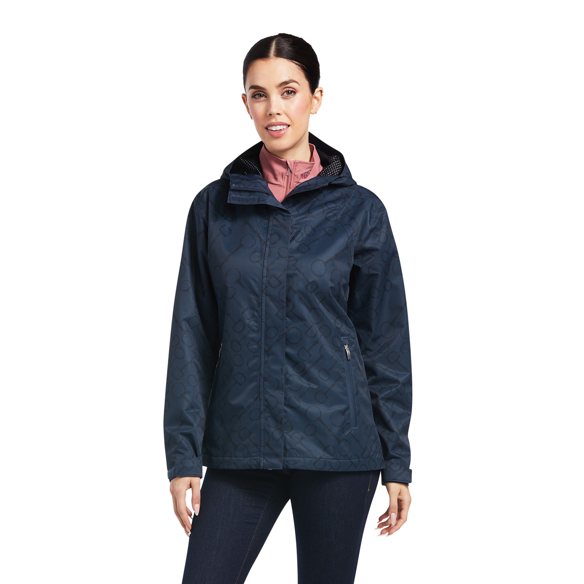 Ariat Women's Spectator Waterproof Jacket (Blue Nights Bit P ...