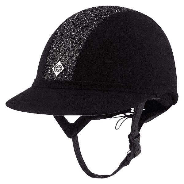 Charles Owen SP8 Plus Microsuede Helmet Black Sparkly Centr