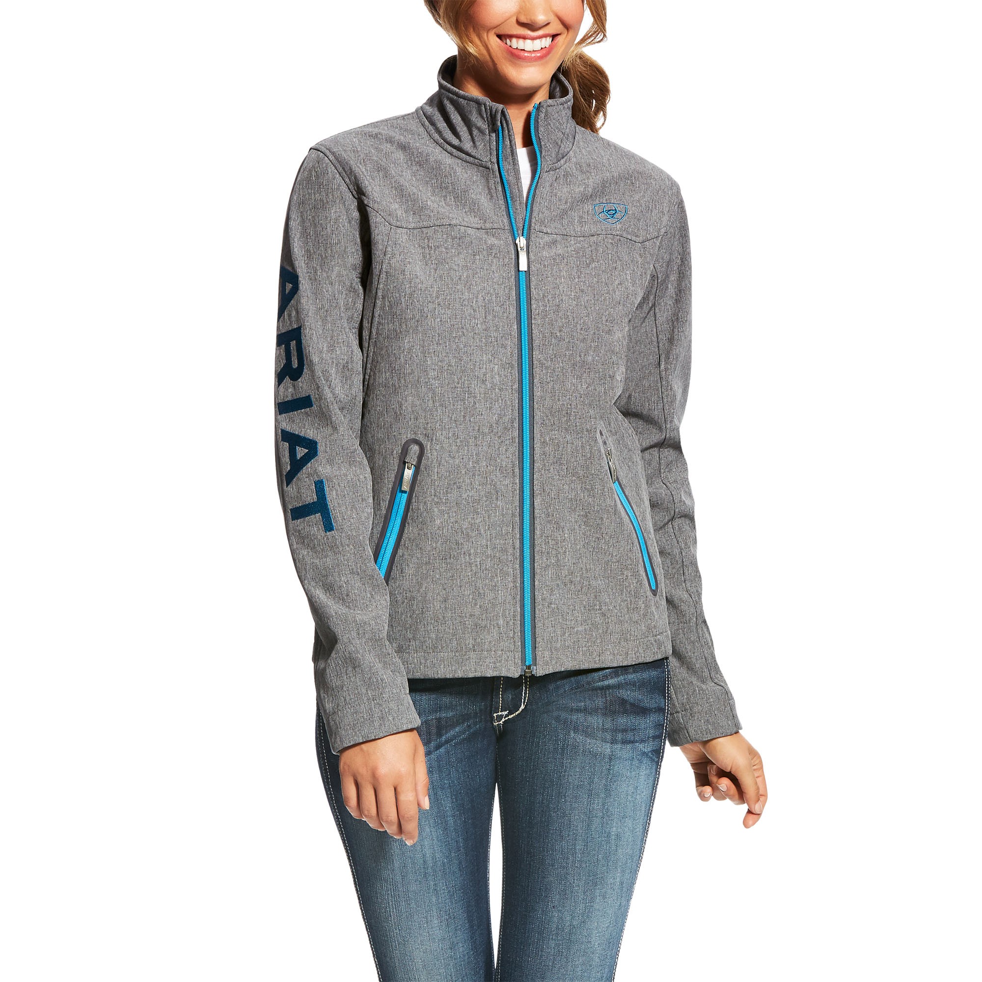 Ariat Women's New Team Softshell Jacket Navy - Wychanger Barton