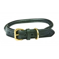 Weatherbeeta Rolled Leather Dog Collar (Black)