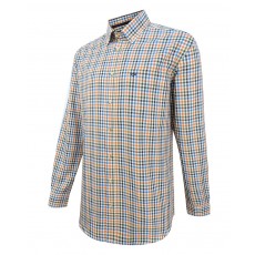 Hoggs of Fife Men's Dundas Oxford Checked Shirt (Rust Check)