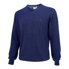 Hoggs of Fife Men's Stirling Cotton Pullover (Navy)