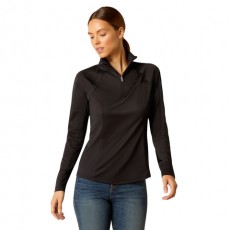 Ariat Women's Sunstopper 3.0 1/4 Zip Baselayer (Black)