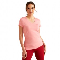 Ariat Womens Petal Font Short Sleeve T-Shirt (Flamingo Plume)