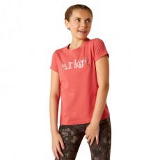 Ariat Youth Saddle Short Sleeve T Shirt (Heather Baked Apple)