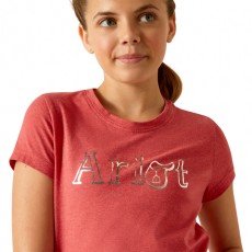 Ariat Youth Saddle Short Sleeve T Shirt (Heather Baked Apple)