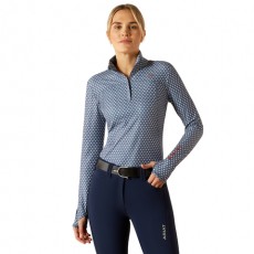 Ariat Women's Lowell 3.0 1/4 Zip Baselayer (China Blue Arrows) Ariat Women's Lowell 3.0 1/4 Zip Baselayer (China Blue Arrows)