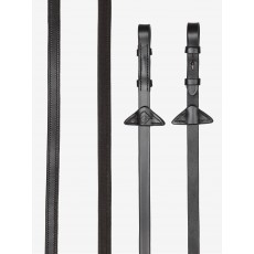 LeMieux Half Rubber Reins (Brown/Silver) LeMieux Half Rubber Reins (Brown/Silver)