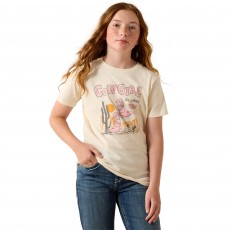 Ariat Girls Cowgirl Vibes Short Sleeve T Shirt (French Vanilla) Ariat Girls Cowgirl Vibes Short Sleeve T Shirt (French Vanilla)