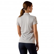 Ariat Womens Bandera 1/4 Zip Short Sleeve Polo (Show Grey) Ariat Womens Bandera 1/4 Zip Short Sleeve Polo (Show Grey)