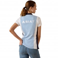 Ariat Womens Taryn Short Sleeve Polo (St. Tropez/White) Ariat Womens Taryn Short Sleeve Polo (St. Tropez/White)