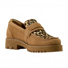 *OUTLET* Ariat Women's Stratford Loafer (Tan Suede/Lepoard) *OUTLET* Ariat Women's Stratford Loafer (Tan Suede/Lepoard)