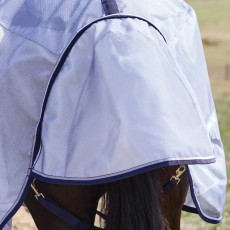 Weatherbeeta ComFiTec Hexi Shield Fly Sheet Combo Neck (Silver/Navy/White) Weatherbeeta ComFiTec Hexi Shield Fly Sheet Combo Neck (Silver/Navy/White)