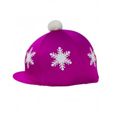 HyFASHION Snowflake with Pom Pom Hat Cover (Dark Cerise)