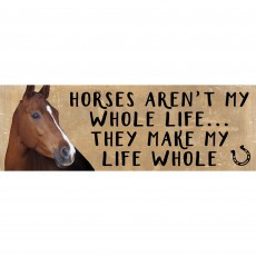 Hanging Wooden Sign 'Horse Life'
