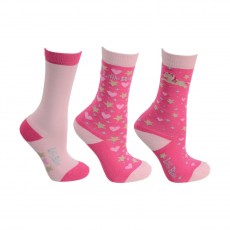 Little Rider Little Show Pony Socks (Pack of 3)   (Cameo Pink)