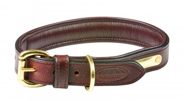 Weatherbeeta Padded Leather Dog Collar (Brown)