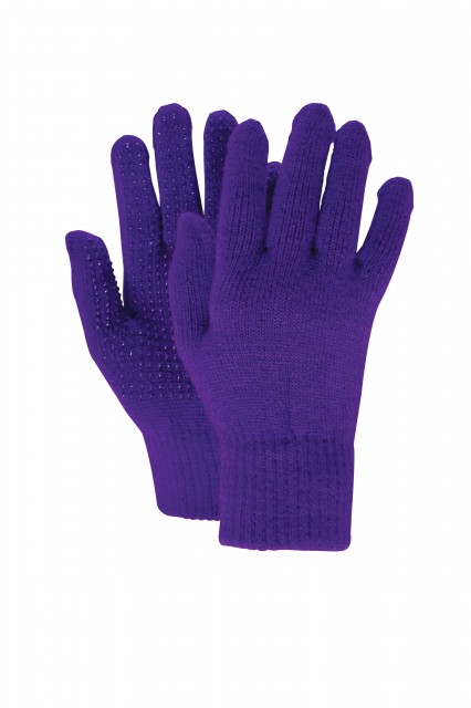 Dublin Child's Magic Pimple Grip Riding Gloves (Dark Purple)