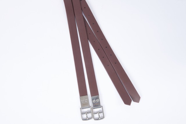 Collegiate Synthetic Stirrup Straps (Brown)