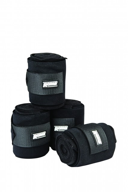 Roma Elastic Fleece Combi Bandage (Black)