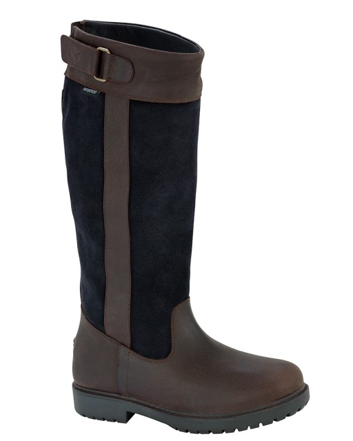Hoggs of Fife Ladies Cleveland Country Boots (Dark Brown/Navy)