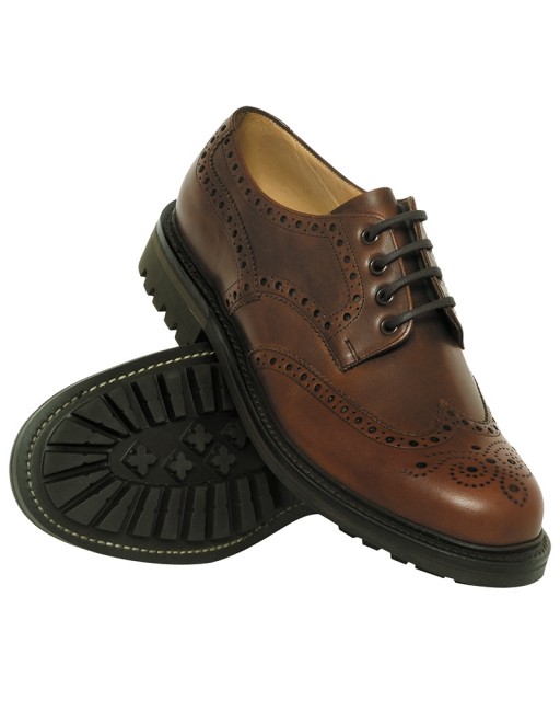 Hoggs of Fife Men's Glengarry Shoe (Mid Brown)