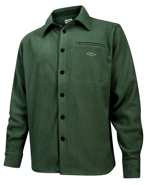 Hoggs of Fife Men's Highlander Micro-fleece Shirt (Dark Green)