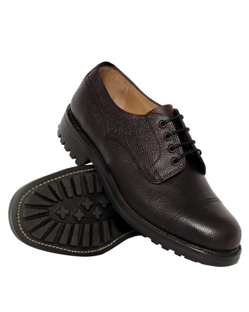 Hoggs of Fife Men's Roxburgh Veldtschoen Shoes (Dark Brown)