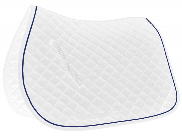 Mark Todd Piped Saddle Pad (White/Navy)