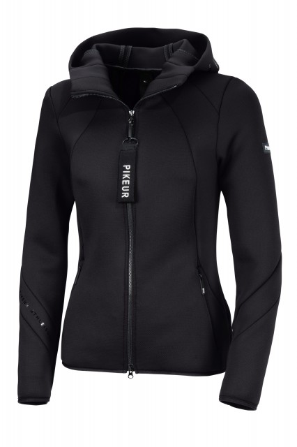 Pikeur Ladies Myra Tech Fleece Jacket (Black/Print Black)