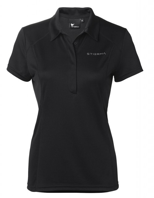 Stierna Ladies Halo Short Sleeve Polo (Black)