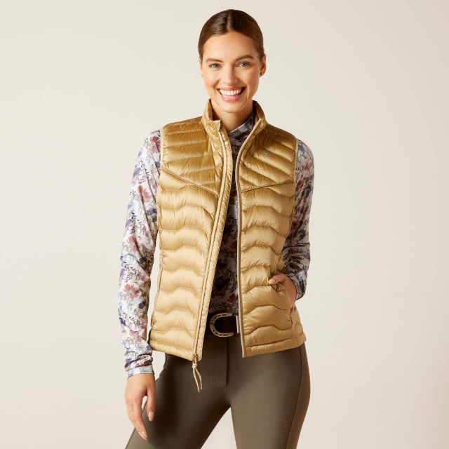 *Clearance* Ariat Womens Ideal Down Gilet (IR Fields Of Rye)