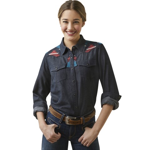 Ariat Women's Dutton Western Shirt (Rinsed)