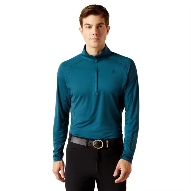 Ariat Men's Lowell 1/4 Zip Base Layer (Reflecting Pond)